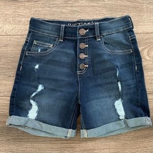 NWOT Justice Girls Distresses Shorts Sz. 14